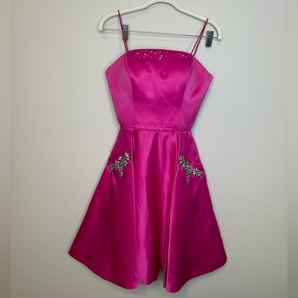 Sleeping Beauty (Barbie?) Pink Satin Sparkle Party Dress